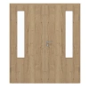 GARANT Drzwi podwójne wraz z ościeżnicą Authentic Dąb szczelinowy CePaL z przeszkleniem LA-5 po stronie zawiasów