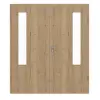 GARANT drzwi 2-skrzydłowe wraz z ościeżnicą Authentic dąb szczelinowy GCK08 z przeszkleniem LA-5 po stronie zawiasów