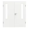 GARANT drzwi dwuskrzydłowe w tym ościeżnica D354-60 Designer White Resopal z przeszkleniem LA-5 po stronie zawiasów