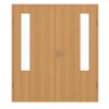 GARANT Drzwi podwójne wraz z ościeżnicą Dąb Premium CePaL z przeszkleniem LA-5 po stronie zawiasów
