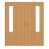 GARANT drzwi dwuskrzydłowe z ościeżnicą dąb Premium GCK08 z przeszkleniem LA-5 po stronie zawiasów