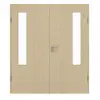 GARANT Drzwi dwuskrzydłowe wraz z ościeżnicą, naturalny klon GCK08 z przeszkleniem LA-5 po stronie zawiasów