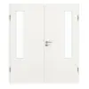 GARANT Drzwi dwuskrzydłowe z ościeżnicą Quer Authentic Bianco GCK08 z przeszkleniem LA-5 po stronie zawiasów