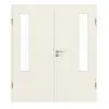 GARANT drzwi dwuskrzydłowe z ościeżnicą biały lakier 9010 GHK08 z przeszkleniem LA-5 po stronie zawiasów