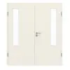 GARANT drzwi dwuskrzydłowe z ościeżnicą, biały lakier 9010 z przeszkleniem LA-5 po stronie zawiasów