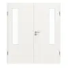 GARANT drzwi dwuskrzydłowe z ościeżnicą biały lakier 9016 CePaL z przeszkleniem LA-5 po stronie zawiasów