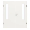 GARANT Drzwi podwójne z ościeżnicą białe lakierowane 9016 z przeszkleniem LA-5 po stronie zawiasów