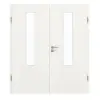 GARANT drzwi dwuskrzydłowe z ościeżnicą Authentic Bianco CePaL z przeszkleniem LA-5 na środku