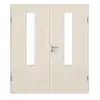 GARANT drzwi dwuskrzydłowe wraz z ościeżnicą Authentic perła GCK08 z przeszkleniem LA-5 na środku