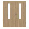 GARANT drzwi dwuskrzydłowe z ościeżnicą Authentic dąb szczelinowy GCK08 z przeszkleniem LA-5 na środku
