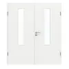GARANT drzwi dwuskrzydłowe wraz z ościeżnicą D354-60 Designer White Resopal z przeszkleniem LA-5 na środku