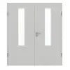 GARANT drzwi dwuskrzydłowe z ościeżnicą D92-60 Dove Grey Resopal z przeszkleniem LA-5 na środku