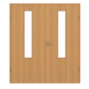 GARANT Drzwi podwójne wraz z ościeżnicą Dąb Premium CePaL z przeszkleniem LA-5 centralnie