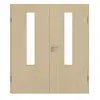 GARANT Drzwi dwuskrzydłowe wraz z ościeżnicą, naturalny klon GCK08 z przeszkleniem LA-5 na środku