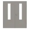 GARANT drzwi dwuskrzydłowe w zestawie z ościeżnicą U12115SD szary platynowy GHK08 z przeszkleniem LA-5 na środku