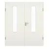 GARANT Drzwi dwuskrzydłowe wraz z ościeżnicą w bieli ze strukturą Premium GCK08 z przeszkleniem LA-5 na środku