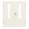 GARANT drzwi dwuskrzydłowe z ościeżnicą biały lakier 9010 z przeszkleniem LA-5 na środku
