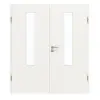 GARANT drzwi 2-skrzydłowe z ościeżnicą biały lakier 9016 CePaL z przeszkleniem LA-5 na środku