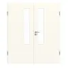 GARANT drzwi dwuskrzydłowe wraz z ościeżnicą 0105-60 Pearl White CePaL z przeszkleniem LA-5 po stronie zamka