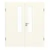 GARANT drzwi dwuskrzydłowe z ościeżnicą 9417-60 Snow White CePaL z przeszkleniem LA-5 po stronie zamka