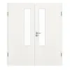 GARANT drzwi dwuskrzydłowe z ościeżnicą Authentic Bianco GCK08 z przeszkleniem LA-5 po stronie zamka
