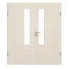 GARANT drzwi dwuskrzydłowe z ościeżnicą Authentic perła GCK08 z przeszkleniem LA-5 od strony zamka