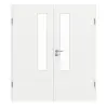 GARANT drzwi dwuskrzydłowe z ościeżnicą D354-60 Designer White Resopal z przeszkleniem LA-5 od strony zamka
