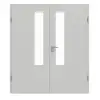 GARANT drzwi dwuskrzydłowe wraz z ościeżnicą D92-60 Dove Grey Resopal z przeszkleniem LA-5 od strony zamka