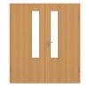 GARANT Drzwi podwójne wraz z ościeżnicą Dąb Premium CePaL z przeszkleniem LA-5 po stronie zamka