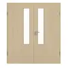 GARANT Drzwi dwuskrzydłowe wraz z ościeżnicą, naturalny klon GCK08 z przeszkleniem LA-5 po stronie zamka