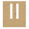 GARANT Drzwi dwuskrzydłowe z ościeżnicą, authentic dąb sękaty, układ poprzeczny, GCK08, z przeszkleniem LA-5 po stronie zamka