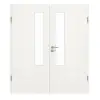 GARANT Drzwi dwuskrzydłowe z ościeżnicą Quer Authentic Bianco GCK08 z przeszkleniem LA-5 po stronie zamka