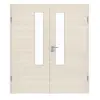 GARANT Drzwi dwuskrzydłowe z ościeżnicą Quer Authentic Perl GCK08 z przeszkleniem LA-5 po stronie zamka
