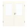 GARANT drzwi dwuskrzydłowe wraz z ościeżnicą 0105-60 Pearl White CePaL z przeszkleniem LA-6