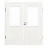 GARANT drzwi dwuskrzydłowe z ościeżnicą Authentic Bianco CePaL z przeszkleniem LA-6