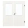GARANT drzwi dwuskrzydłowe z ościeżnicą Authentic Bianco GCK08 z przeszkleniem LA-6