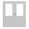 GARANT drzwi dwuskrzydłowe z ościeżnicą D92-60 Dove Grey Resopal z przeszkleniem LA-6
