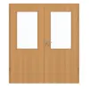 GARANT drzwi dwuskrzydłowe z ościeżnicą dąb Premium GCK08 z przeszkleniem LA-6