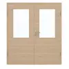 GARANT Drzwi dwuskrzydłowe z ościeżnicą, authentic agat, układ poprzeczny, CePaL, z przeszkleniem LA-6