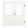 GARANT Drzwi dwuskrzydłowe z ościeżnicą Quer Authentic Bianco CePaL z przeszkleniem LA-6
