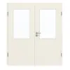 GARANT drzwi dwuskrzydłowe wraz z ościeżnicą biały lakier 9010 CePaL z przeszkleniem LA-6