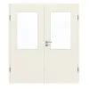 GARANT drzwi dwuskrzydłowe z ościeżnicą biały lakier 9010 GHK08 z przeszkleniem LA-6