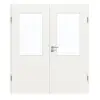 GARANT drzwi 2-skrzydłowe z ościeżnicą biały lakier 9016 CePaL z przeszkleniem LA-6