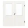 GARANT drzwi dwuskrzydłowe z ościeżnicą biały lakier 9016 GHK08 z przeszkleniem LA-6