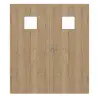 GARANT drzwi 2-skrzydłowe w zestawie z ościeżnicą Authentic dąb szczelinowy GCK08 z przeszkleniem LA-7