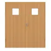 GARANT drzwi dwuskrzydłowe w zestawie z ościeżnicą dąb Premium GCK08 z przeszkleniem LA-7
