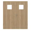 GARANT drzwi dwuskrzydłowe z ościeżnicą Authentic dąb szczelinowy GCK08 z przeszkleniem LA-8