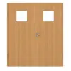 GARANT drzwi dwuskrzydłowe z ościeżnicą dąb premium GCK08 z przeszkleniem LA-8