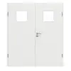 GARANT Drzwi dwuskrzydłowe wraz z ościeżnicą, matowe, biały lakier 9016 G-TEC z przeszkleniem LA-8