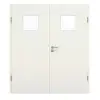 GARANT Drzwi dwuskrzydłowe wraz z ościeżnicą w bieli ze strukturą Premium CePaL z przeszkleniem LA-8